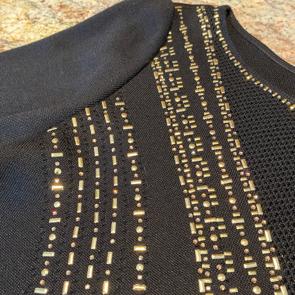 St. John Couture - Geometric Pointelle Jacquard Sweater - READ MEASUREMENTS - Picture 11 of 17
